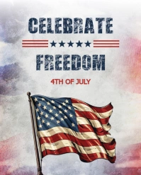 Maximalist Usa Indepndence Day Celebration Template Desin Instagram Portrait