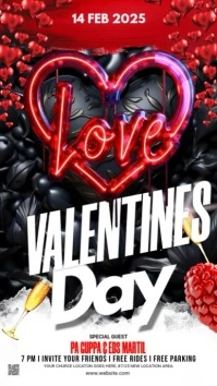 Maximalist Valentine's Day Digital Display Digital Display (9:16) template