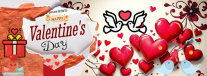 White Maximalist Valentine's Day Facebook Cover Photo Facebook Cover Photo Facebook Cover Photo Template