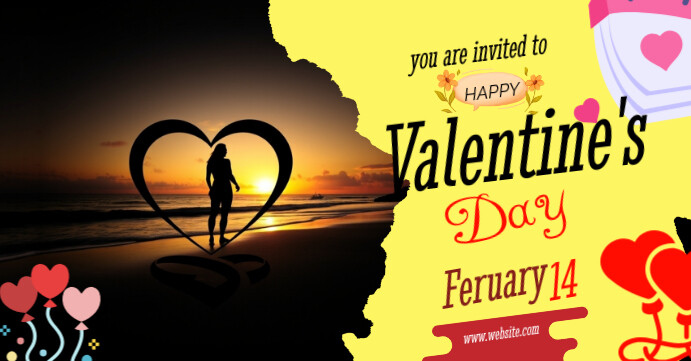 Maximalist Valentine's Day Facebook Event Cover Facebook Event Cover template