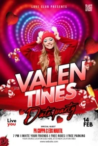 Maximalist Valentine's Day Night Party Pinterest Graphic Pinterest Graphic template