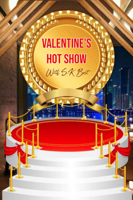 Maximalist Valentine's Bash Poster template