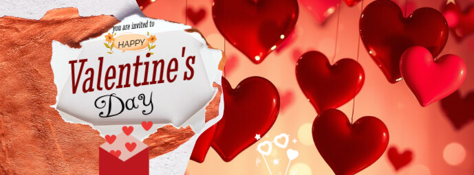 Maximalist Valentine's Day Facebook Cover Photo Facebook Cover Photo template