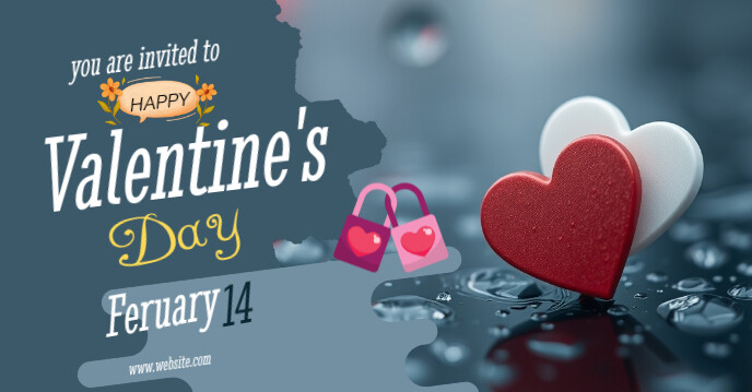 Maximalist Valentine's Day Facebook Group Cover Facebook Group Cover Photo Zdjęcie grupowe w tle na Facebooka template