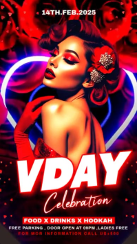 Maximalist Valentine Day Party Instagram Story Instagram-verhaal template