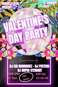 Maximalist Valentine  Poster template