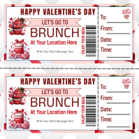 Maximalist Valentines Day Brunch Admit Pass Instagram Post template