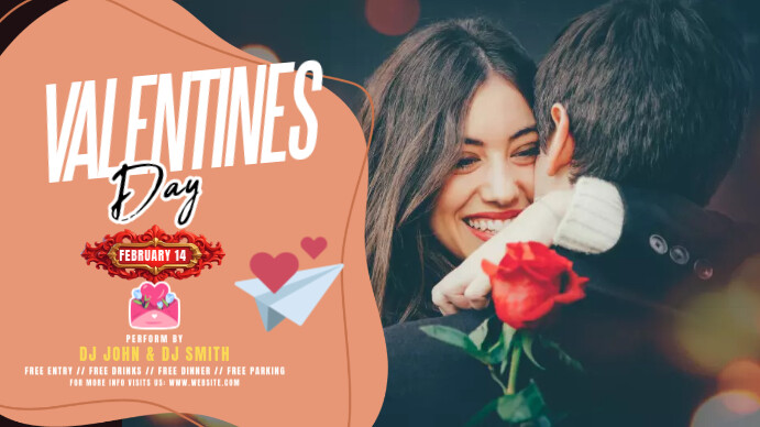 Maximalist Valentines Day Channel Cover Photo Youtube Channel Cover Photo template