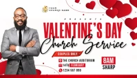 Maximalist Valentines Day Church Service นามบัตร template