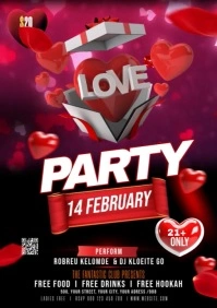 Maximalist Valentines Day Flyer A4 template