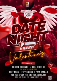 Maximalist Valentines Day Flyer A5 template