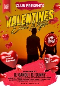 Maximalist Valentines Day Flyer A5 template
