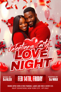 Maximalist Valentines Day Party Video Ads Flyer Poster template