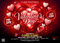 Maximalist Valentines Day Postcard 明信片 template