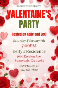 Maximalist Valentinesdaycelebration Poster template