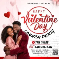 Maximalist Vals Day Dinner Party Square (1:1) template