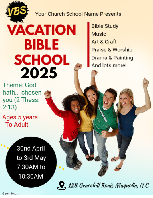 Maximalist Vbs Flyer (us Letter) Template | PosterMyWall