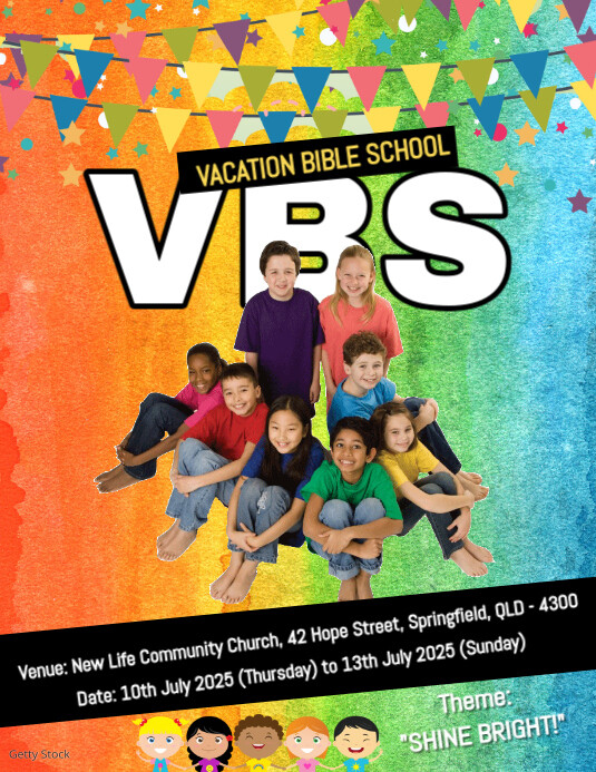 Vbs Letters Copy of Maximalist Vbs Flyer (us Letter) | PosterMyWall