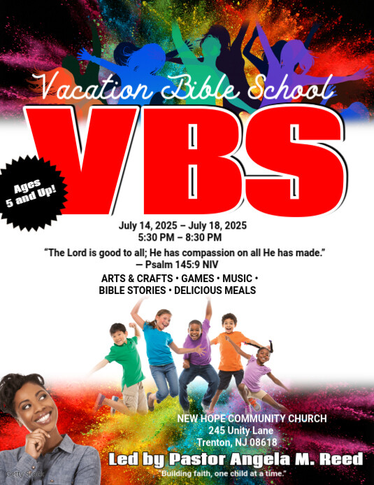 Maximalist Vbs  Flyer (us Letter) template