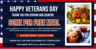 Maximalist Veterans Day Free Meal Sharing Facebook Ad template