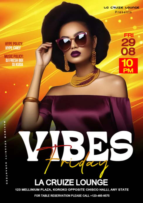 Maximalist Vibes Friday  A4 template
