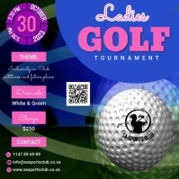 Maximalist Video Golf Tournament Ad Instagram Post template
