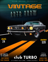 Maximalist Vintage Auto Show  Flyer (us Letter) template
