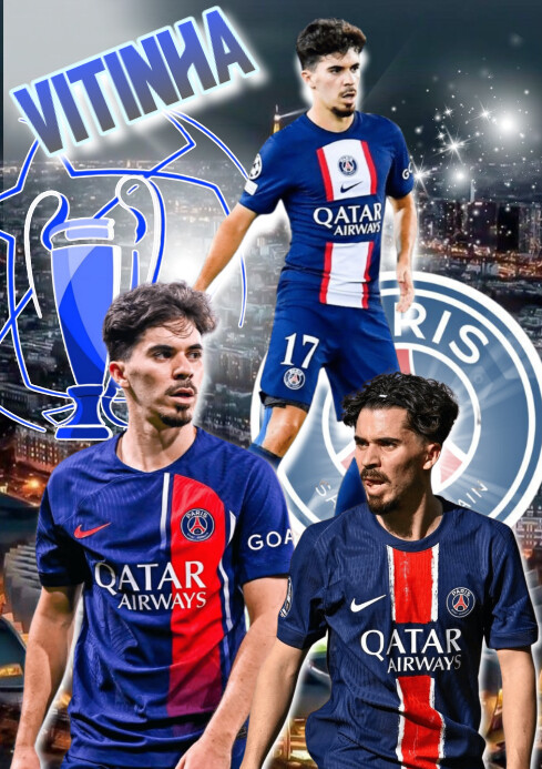 VITINHA *** Carte Postale / Postcard *** PSG / PARIS SG *** 2023
