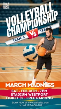 Maximalist Volleyball Facebook Story template