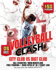 Maximalist Volleyball Instagram Portrait template