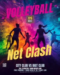 Maximalist Volleyball  Instagram Portrait template