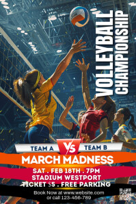 Maximalist Volleyball Pinterest Graphic template