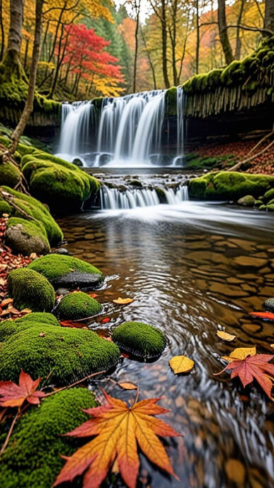 Maximalist Waterfall Digital Display (9:16) Template | PosterMyWall