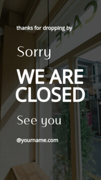 Nero Maximalist We Are Closed  Instagram Story Instagram Story Template