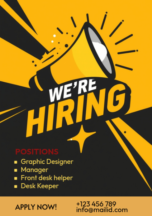 Maximalist We Are Hiring A5 template