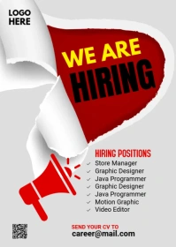 Maximalist We Are Hiring Flyer A6 template