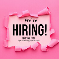 Maximalist We Are Hiring Flyers Poster  Instagram Post template