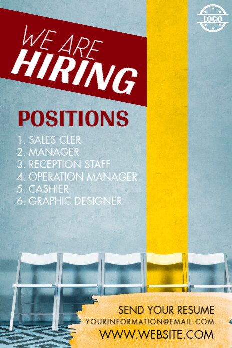 Maximalist We Are Hiring Pinterest Graphic template