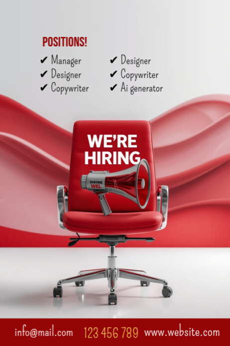 Maximalist We Are Hiring Poster template