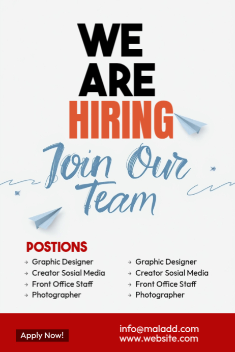 Maximalist We Are Hiring Poster template