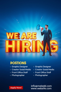 Maximalist We Are Hiring Poster template