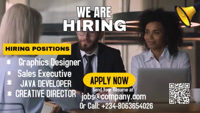 Maximalist We Are Hiring Youtube Thumbnail template