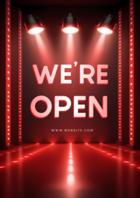 Maximalist We Are Open A4 template