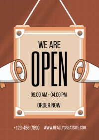 Maximalist We Are Open Flyer A4 template