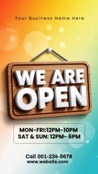 Business Hours Announcement Instagram Story Template