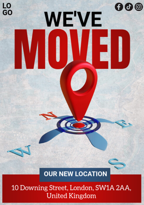 Maximalist We Have Moved A4 template