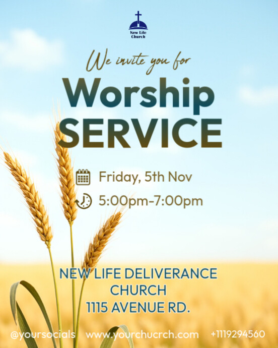 Maximalist We Invite You Worship Service Church Social Google Facebook ...