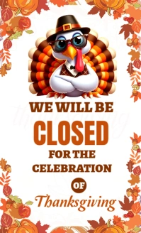 Maximalist We Will Be Closed Thanksgiving Celebration Template Us Legal