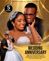 Maximalist Wedding Anniversary Design Template  Instagram Portrait