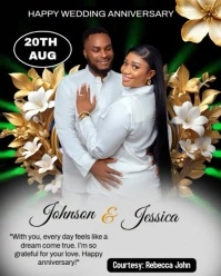 Maximalist Wedding Anniversary Flyer Design  Instagram Portrait template